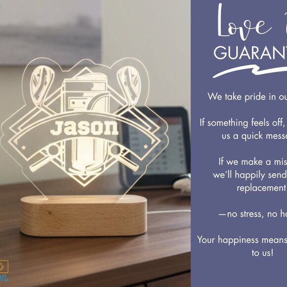 Golf Night Light – Personalized LED Lamp for Golfers - Picture 6 of 8